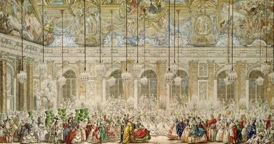 Le Bal Masqué à la Galerie des Glaces, 17 février 1745 - Charles Nicolas II Cochin